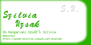 szilvia uzsak business card